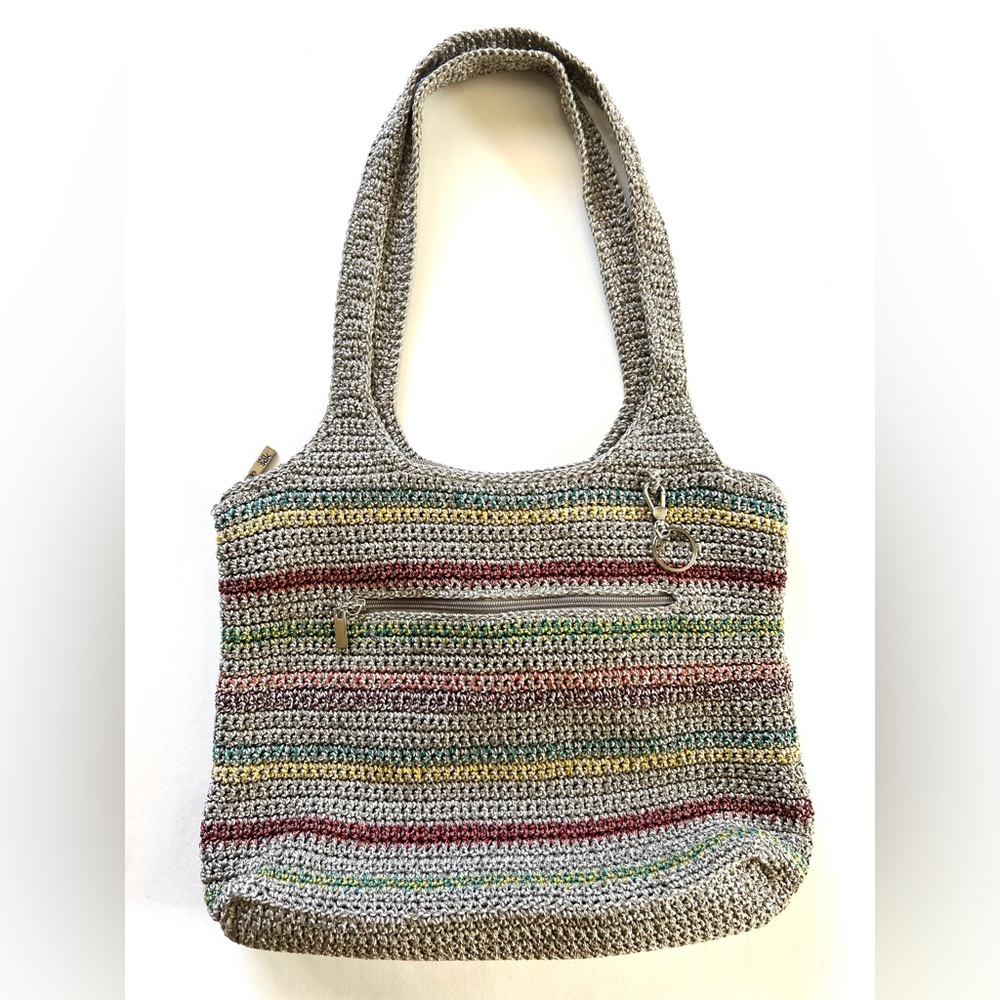 The Sak Multicolor Crochet Striped Shoulder Bag